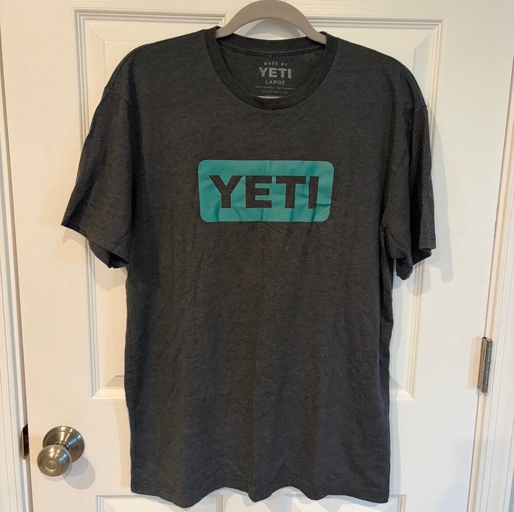 Yeti Short Sleeve Logo Tee Gray Large